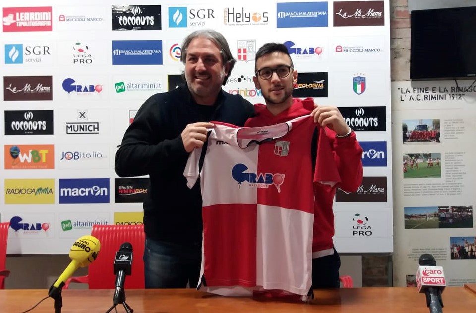 Rimini calcio, presentato il neo acquisto Antonio Palma