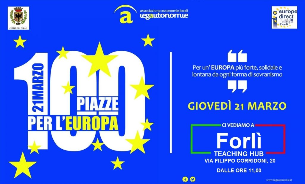 Forlì è tra le 100 piazze per l’Europa