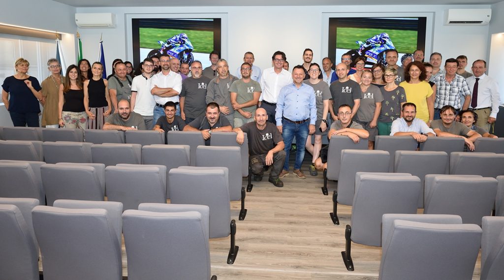 Lugo, Fausto Gresini visita la sede di Icel