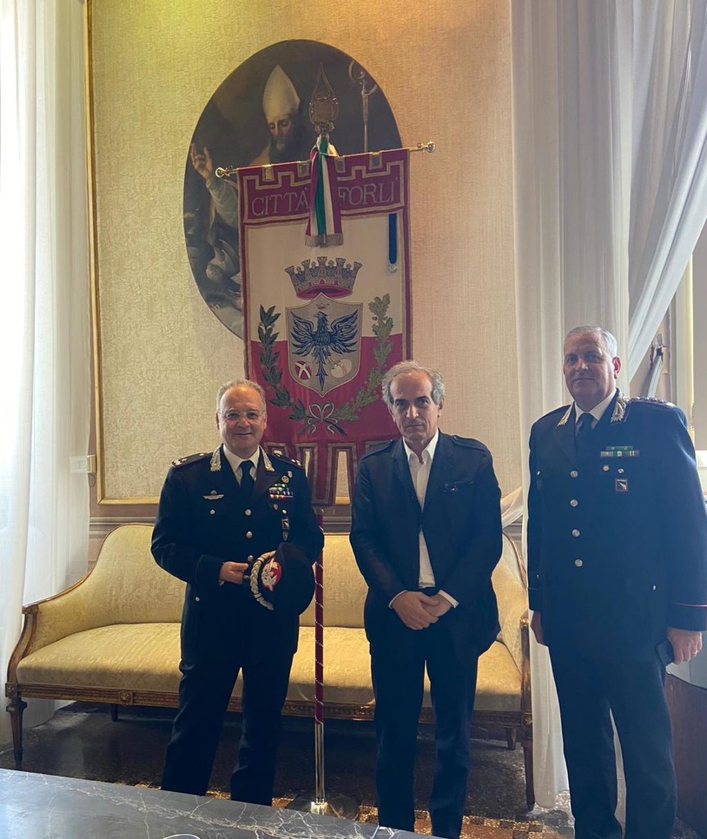 Il nuovo comandante della legione Carabinieri Emilia-Romagna in visita al Comune di Forlì