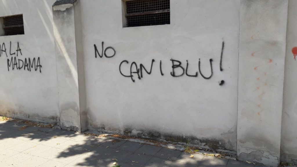 Scritte contro la polizia sui muri. Solidarietà della Lega, Biguzzi interpella la giunta