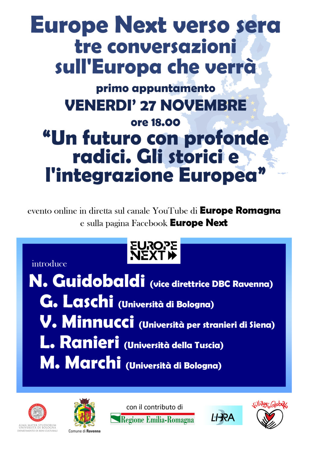 “Europe Next verso sera”: ogni venerdì tre conversazioni online sull’Europa che verrà
