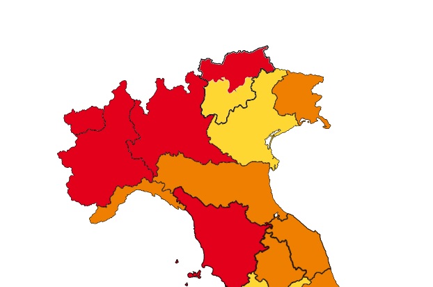 L’Emilia-Romagna passa in zona arancione