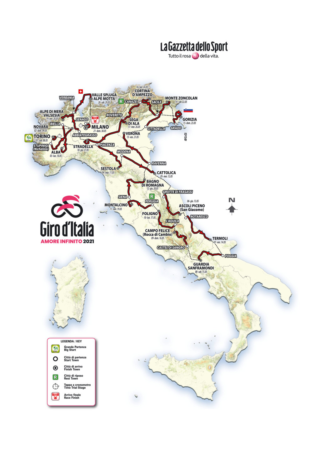 Torna il Giro d’Italia, nel segno di Dante Alighieri