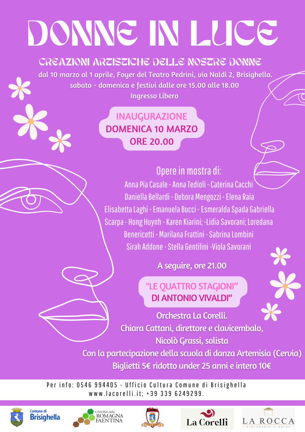 BRISIGHELLA: MOSTRA COLLETTIVA “DONNE IN LUCE. CREAZIONI ARTISTICHE DELLE NOSTRE DONNE”