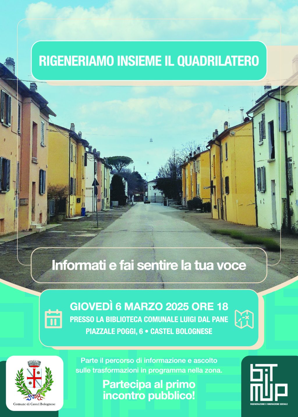 CASTEL BOLOGNESE: INCONTRO PER LA RIGENERAZIONE URBANA DEL QUARTIERE QUADRILATERO