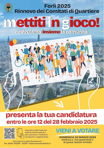 FORLì: RINNOVO DEI COMITATI DI QUARTIERE
